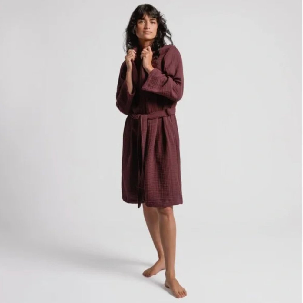 Parachute Cloud Cotton Robe, S, Mulberry, NWOT